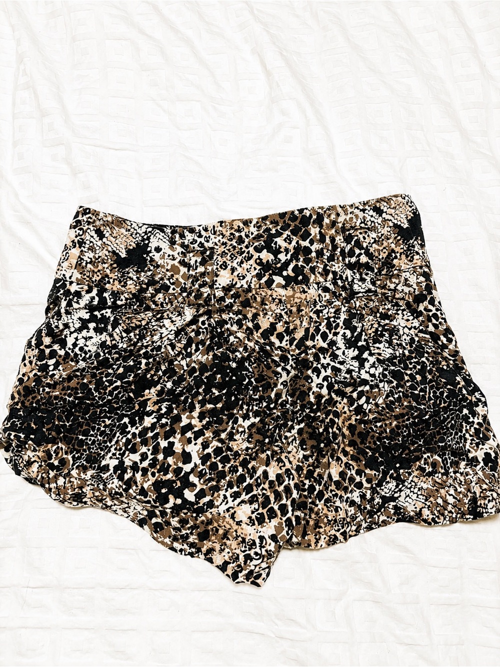 Women’s Animal Print Shorts - Brown/Black